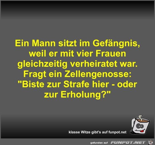 Ein Mann sitzt im Gefängnis Ein Mann sitzt im Gefängnis