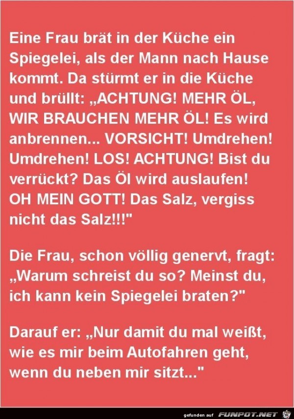 eine Frau in der Kche......