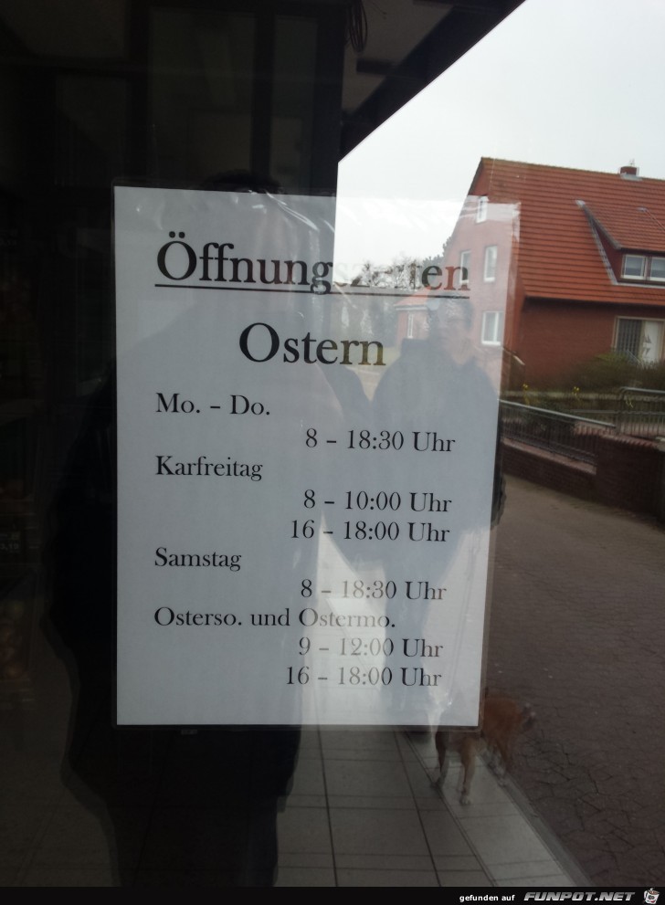 Öffnungszeiten zu Ostern Öffnungszeiten zu Ostern