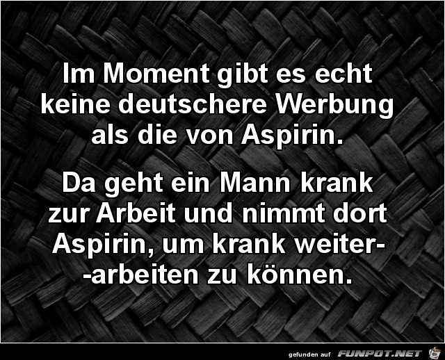 keine deutsche Werbung....... keine deutsche Werbung.......