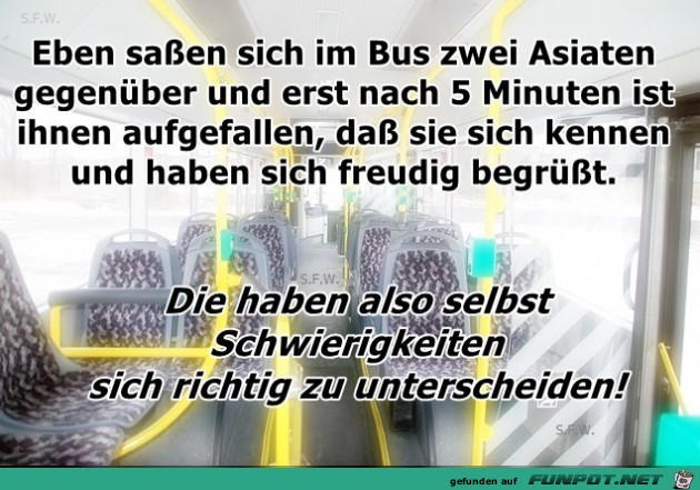 eben im Bus