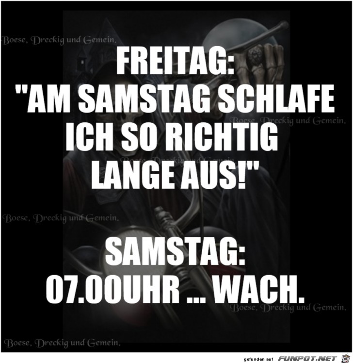 Ausschlafen am Wochenende Ausschlafen am Wochenende