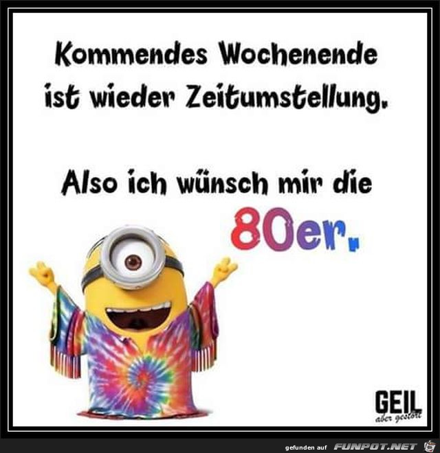 Wunsch zur Zeitumstellung Wunsch zur Zeitumstellung
