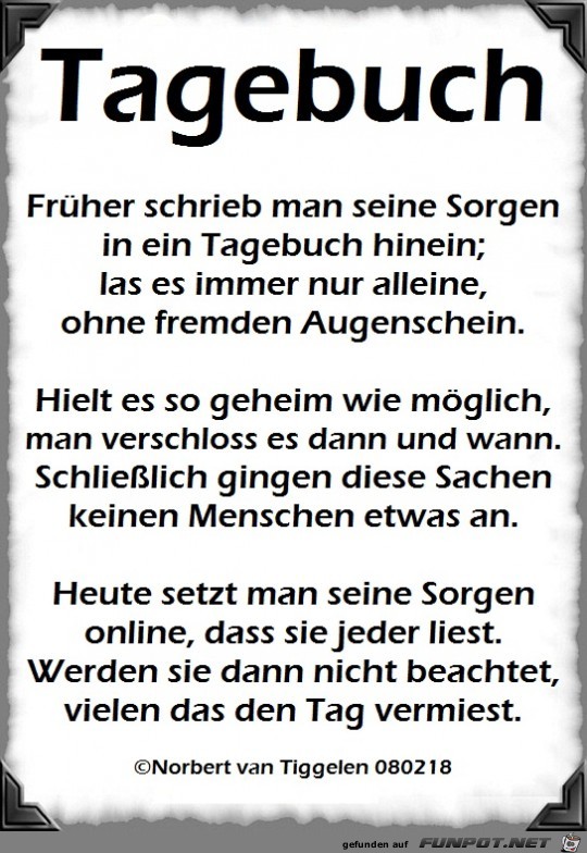 Tagebuch 2018