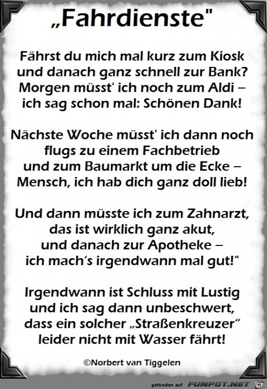 Fahrdienste 2018 Fahrdienste 2018