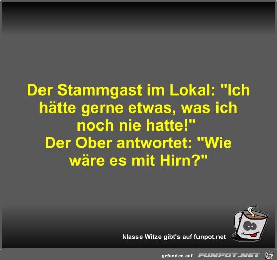 Der Stammgast im Lokal Der Stammgast im Lokal