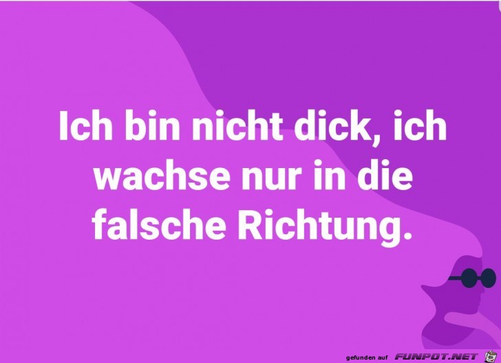 Ich bin nicht dick....