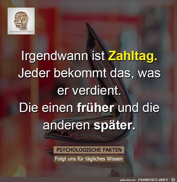 Irgendwann ist Zahltag