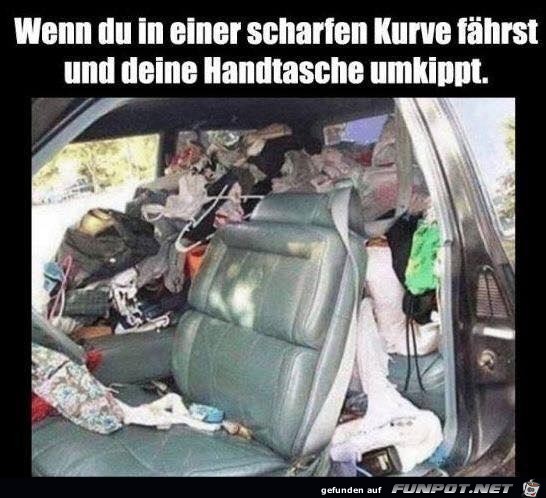Ziemlich viel drin in der Handtasche Ziemlich viel drin in der Handtasche