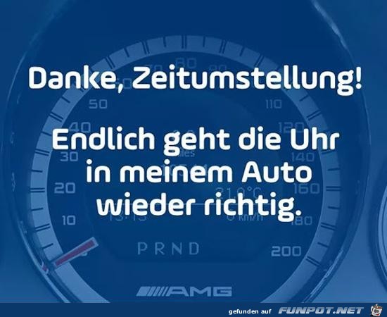 Danke an die Zeitumstellung Danke an die Zeitumstellung
