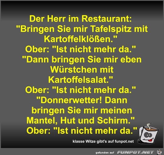 Der Herr im Restaurant Der Herr im Restaurant