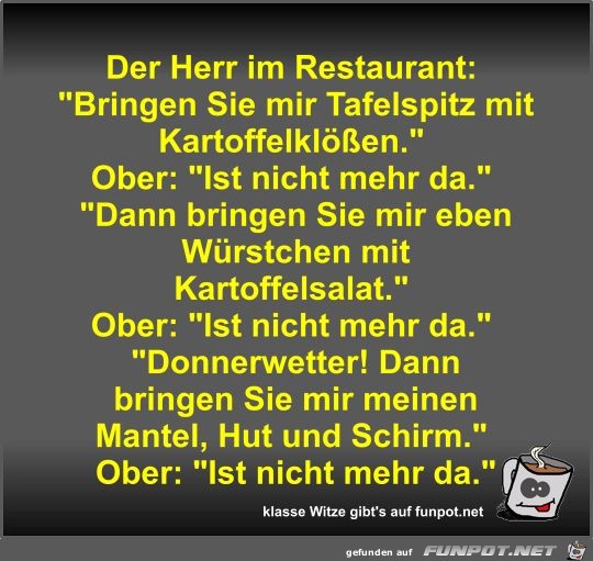 Der Herr im Restaurant