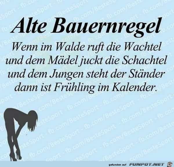 Alte Bauernregel Alte Bauernregel