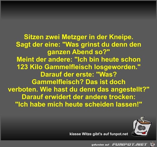 Sitzen zwei Metzger in der Kneipe Sitzen zwei Metzger in der Kneipe