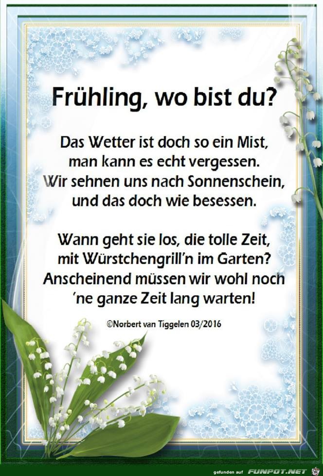 Frhling wo bist du 2018