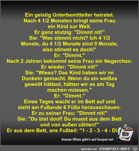 Ein geistig Unterbemittelter heiratet Ein geistig Unterbemittelter heiratet