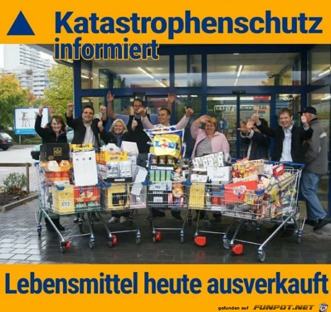 Lebensmittel sind ausverkauft Lebensmittel sind ausverkauft