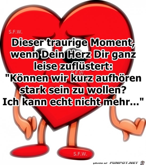 Dieser traurige Moment