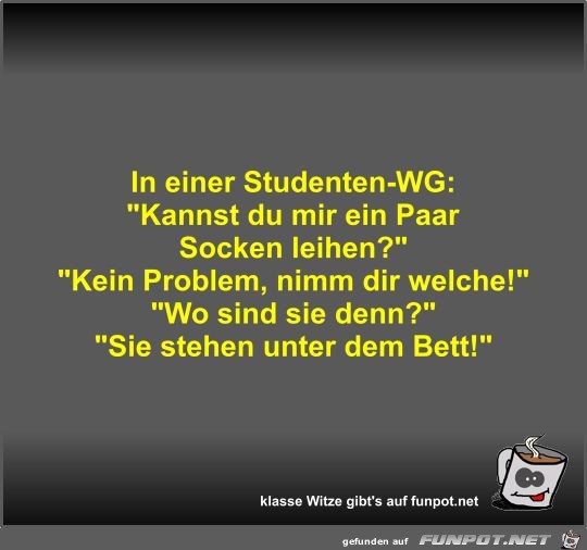 In einer Studenten-WG In einer Studenten-WG
