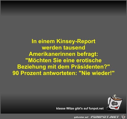 In einem Kinsey-Report werden tausend Amerikanerinnen... In einem Kinsey-Report werden tausend Amerikanerinnen...
