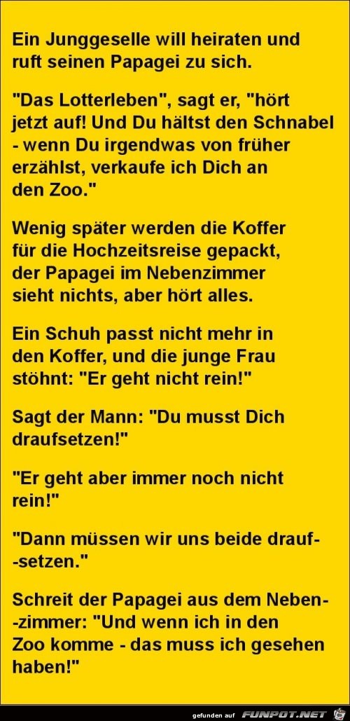 ein Junggeselle will heiraten,..... ein Junggeselle will heiraten,.....
