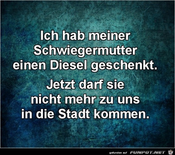 Diesel geschenkt..... Diesel geschenkt.....