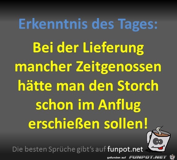 Erkenntnis des Tages Erkenntnis des Tages