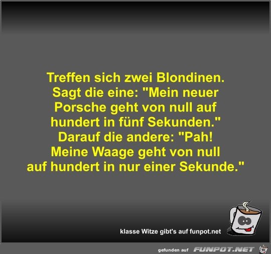 Treffen sich zwei Blondinen Treffen sich zwei Blondinen