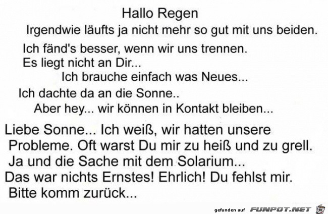 Liebe Sonne Liebe Sonne