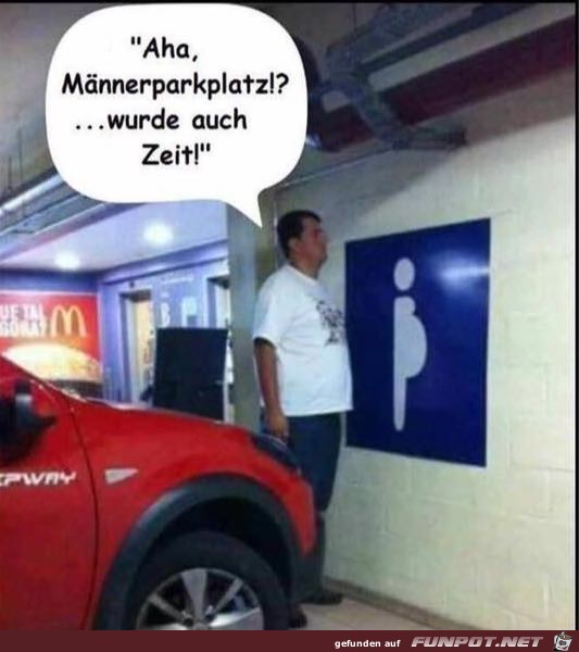 Männer-Parkplatz Männer-Parkplatz