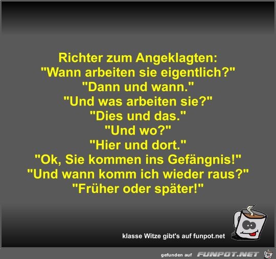 Richter zum Angeklagten