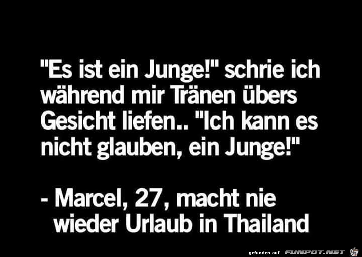 Es ist ein Junge