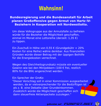 Gewinnen statt Hartz IV Gewinnen statt Hartz IV