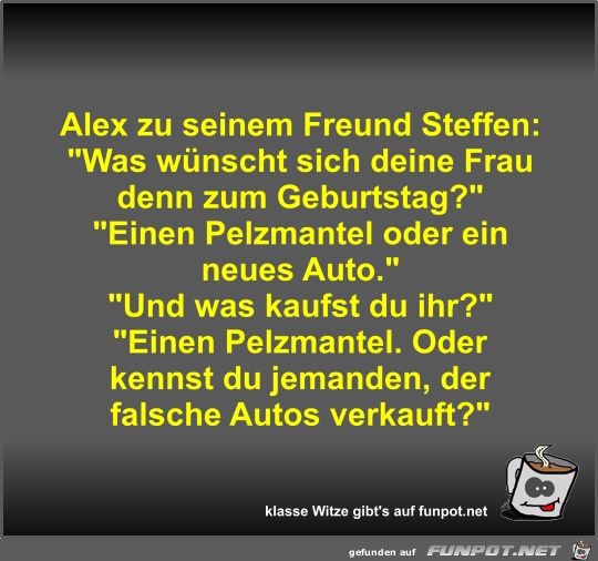 Alex zu seinem Freund Steffen