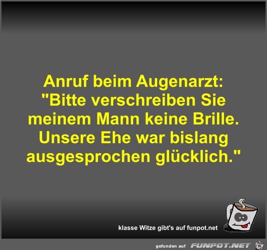 Anruf beim Augenarzt Anruf beim Augenarzt