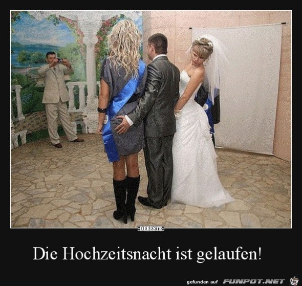 die Hochzeitsnacht ist wohl gelaufen die Hochzeitsnacht ist wohl gelaufen