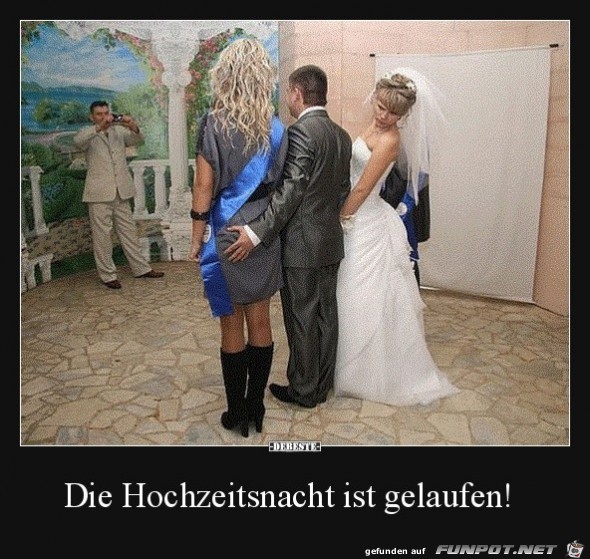 die Hochzeitsnacht ist wohl gelaufen