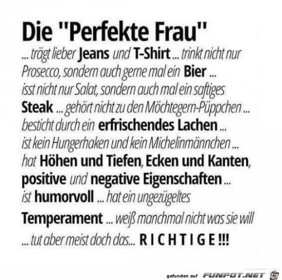 die perfekte Frau