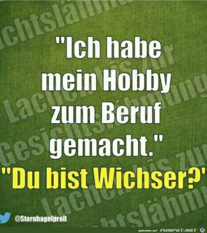 Hobby zum Beruf gemacht Hobby zum Beruf gemacht