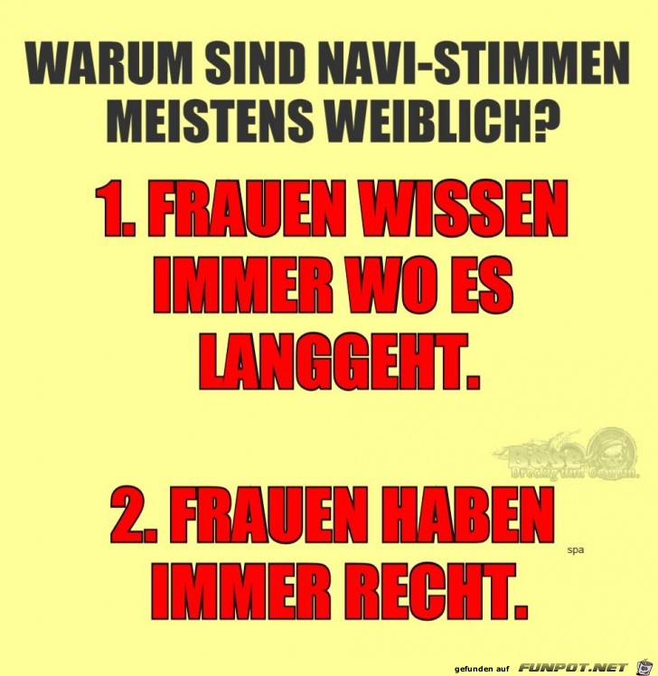 Warum sind Navi-Stimmen meistens weiblich 