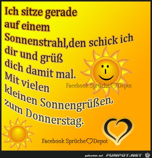 Sonnengrüße zum Donnerstag Sonnengrüße zum Donnerstag