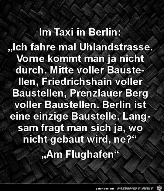 im Taxi in Berlin,......