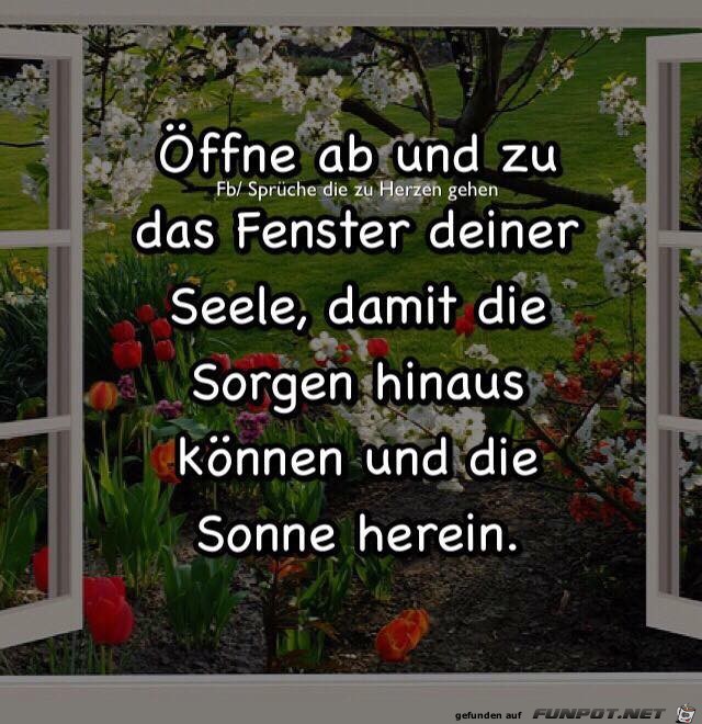 Oeffne ab und zu das Fenster Oeffne ab und zu das Fenster