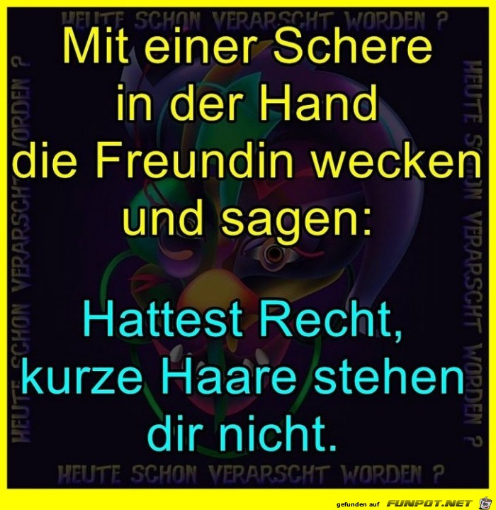 Freundin erschrecken Freundin erschrecken