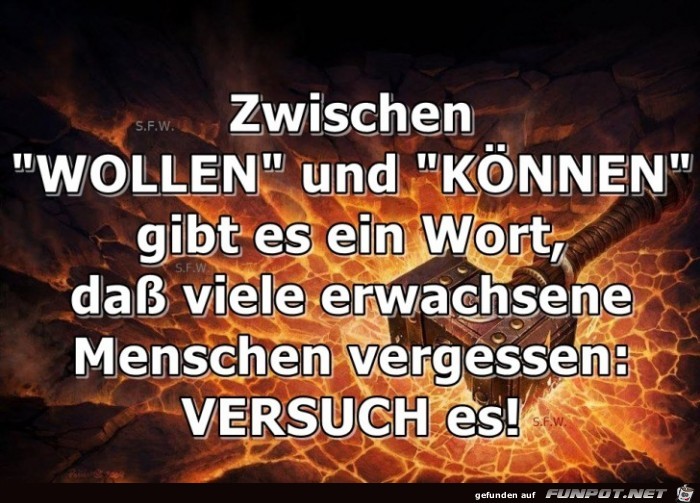 Zwischen wollen und koennen