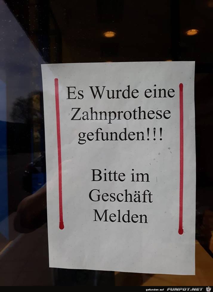 Zahnprothese gefunden Zahnprothese gefunden