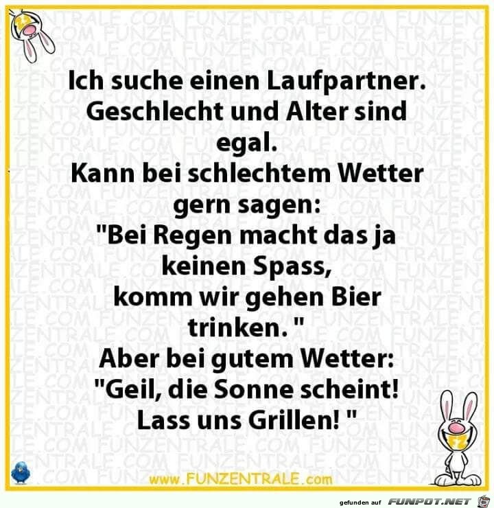 Ich suche einen Laufpartner Ich suche einen Laufpartner