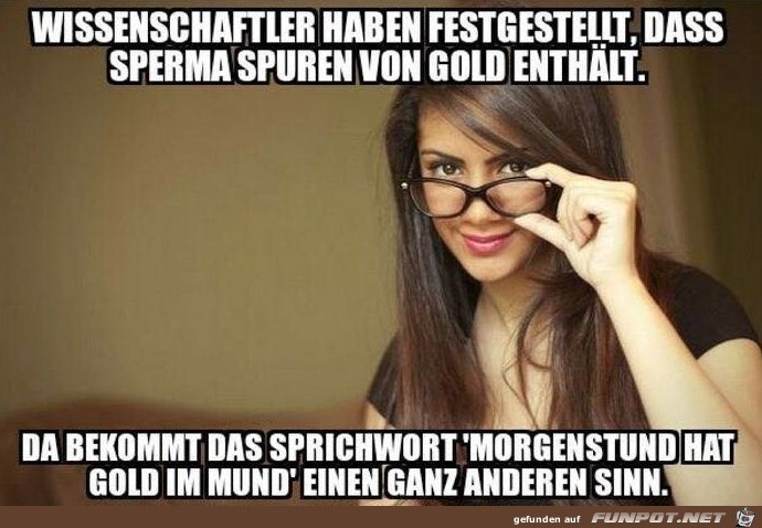 Sperma enthält Spuren von Gold Sperma enthält Spuren von Gold