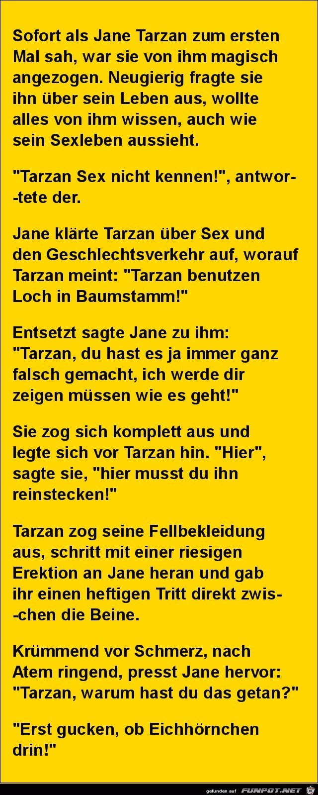 sofort als Jane Tarzan zum ersten Mal sah,.... sofort als Jane Tarzan zum ersten Mal sah,....