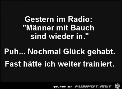 Getern im Radio:.....